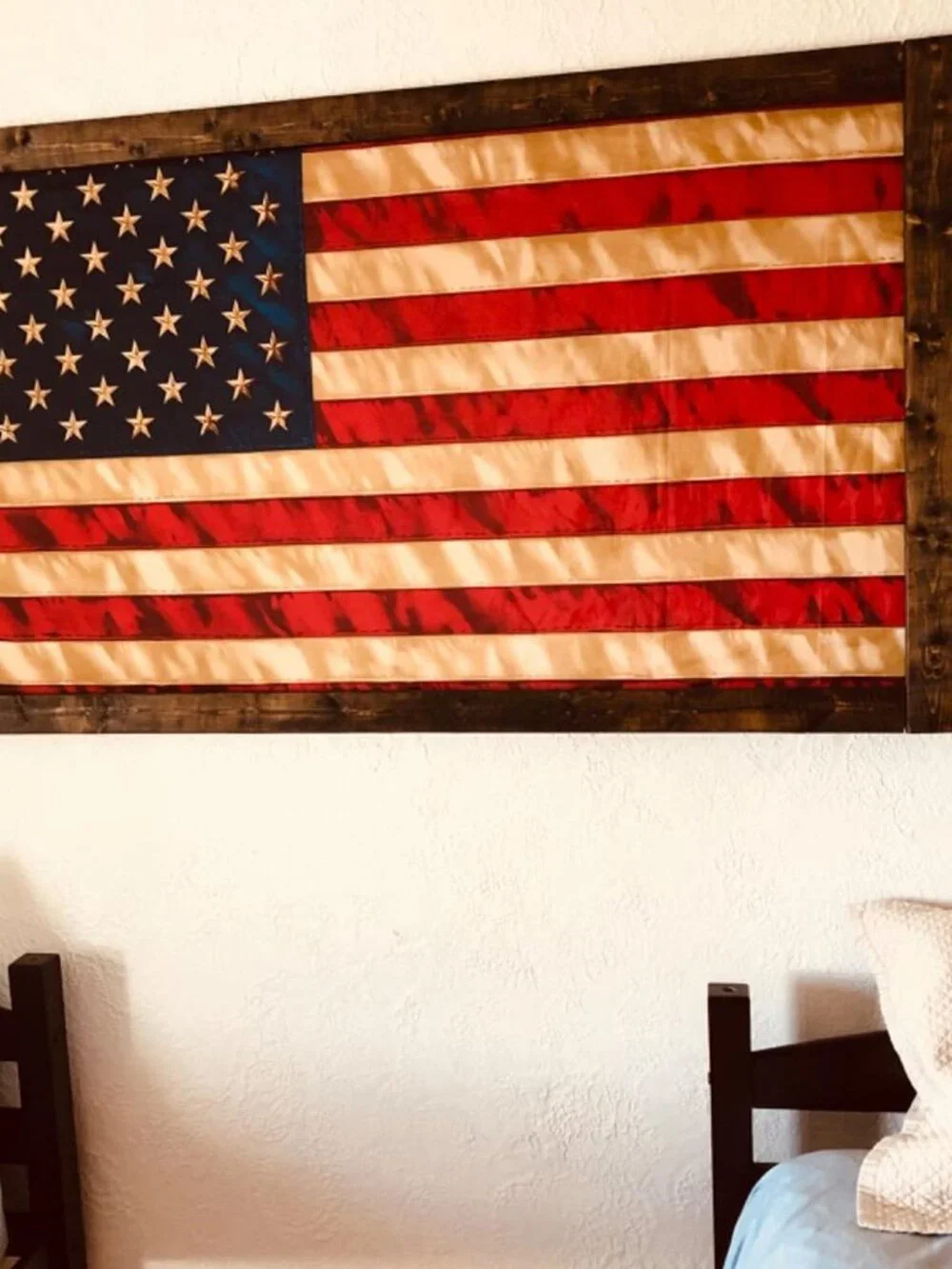 Vintage American Flag 3x5 ft Tea Stained American Flags Heavy Duty Old Antiqued